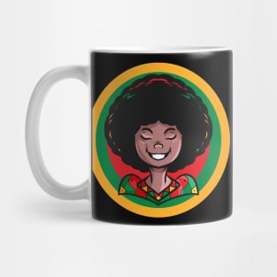 Kawaai Smiling Female Comic Freedom Day Juneteenth Mug